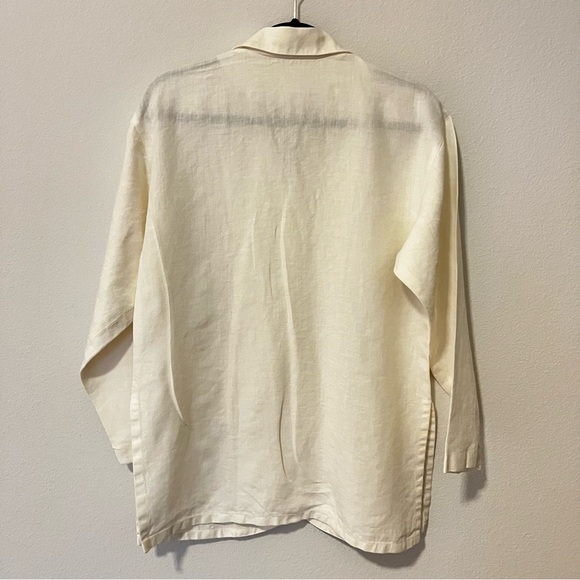 Kyriako & Dion by Stephan Caras Vintage Linen Button-up Oversized Jacket Tunic 6 - Picture 3 of 8